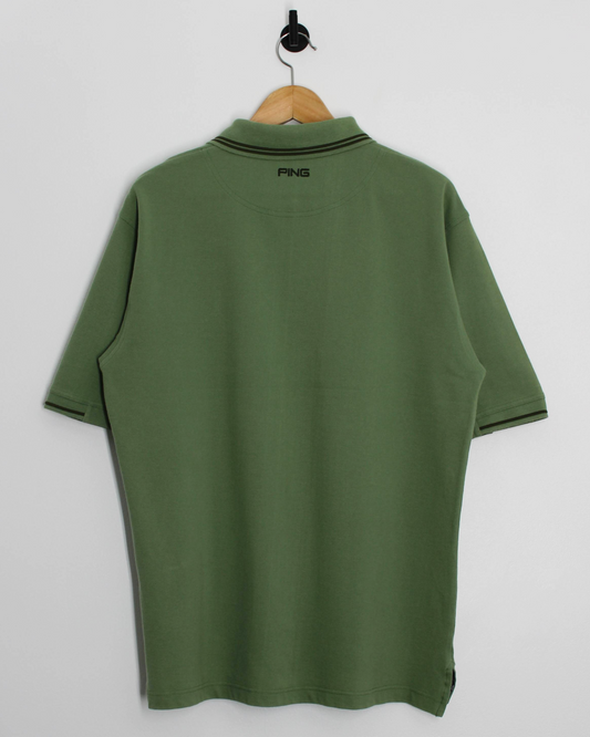 00s Ping ‘Mr Ping’ Green Polo-Shirt (M)