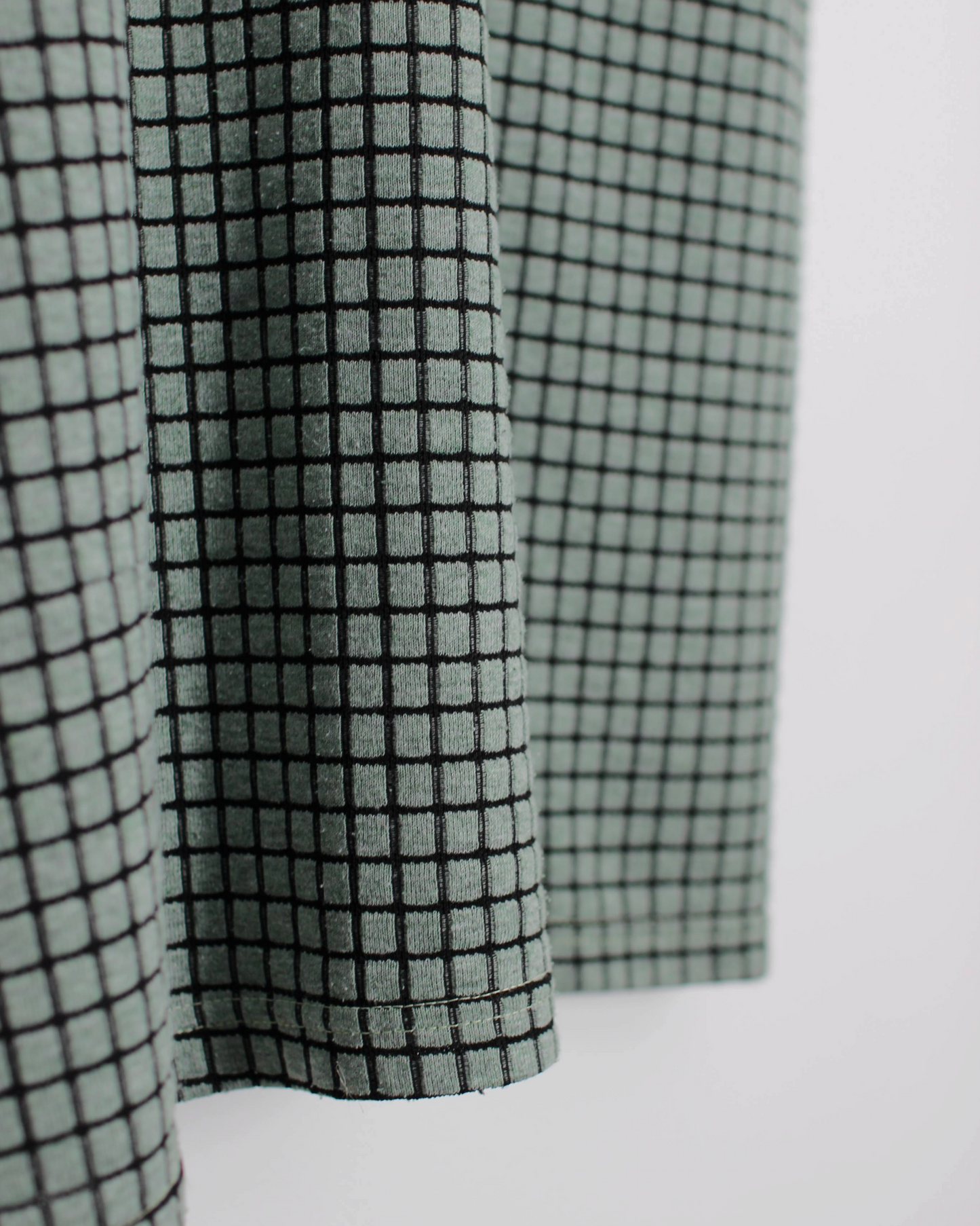 90s Ping ‘Mr Ping’ Textured Green/Black Chequered Polo-Shirt (L)