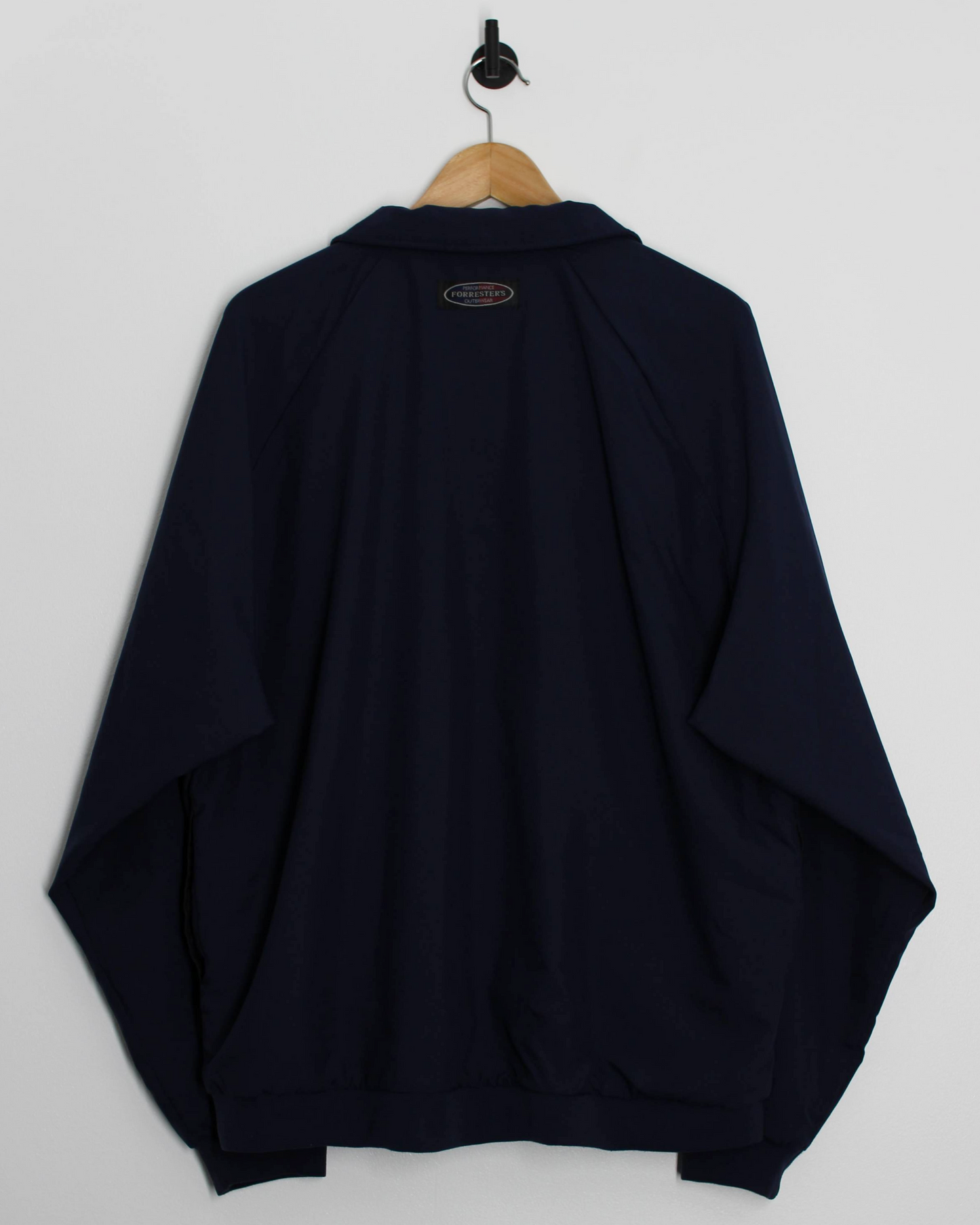 90s Forresters Reversible Navy/Plaid Quarter Zip Windbreaker (L)