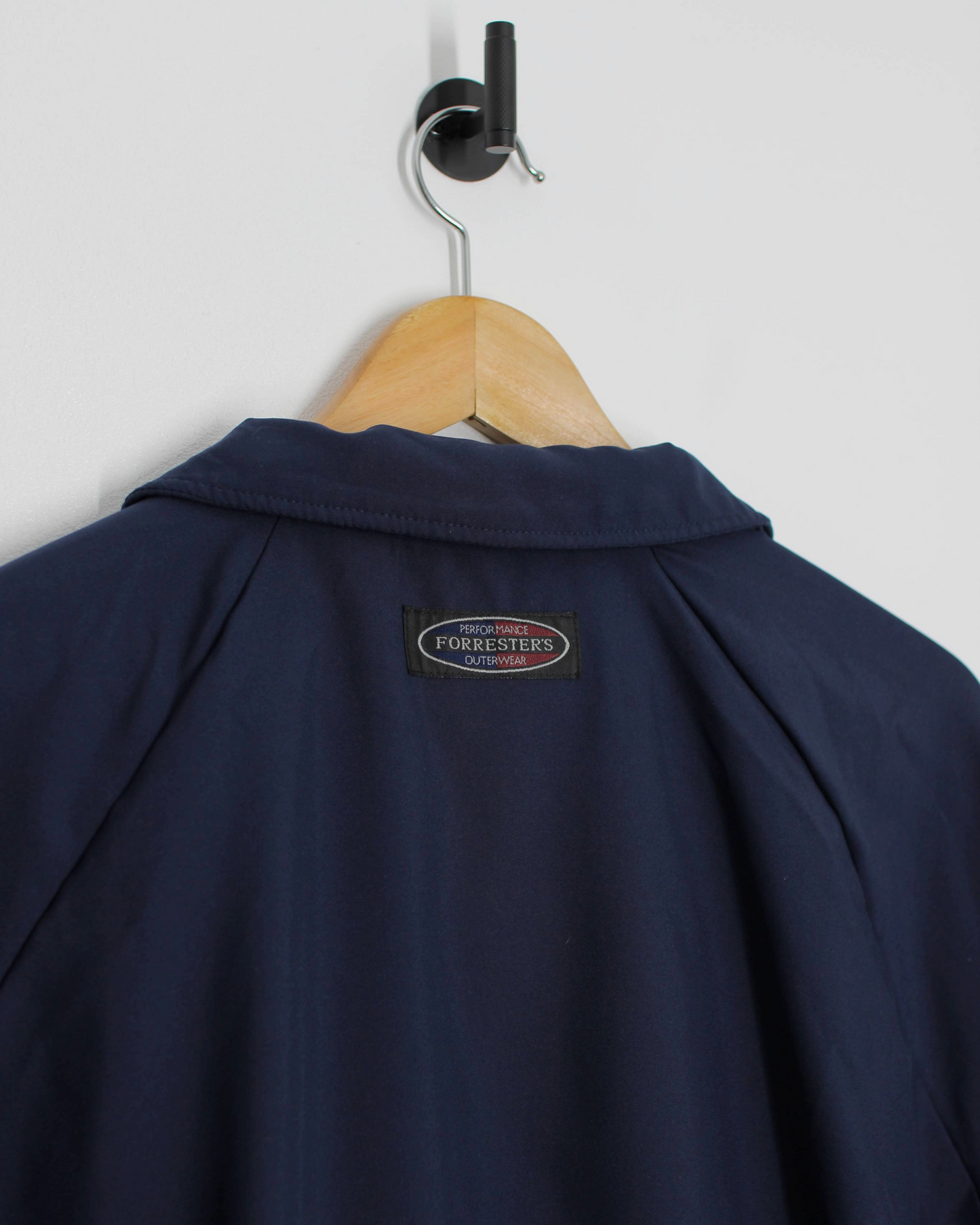 90s Forresters Reversible Navy/Plaid Quarter Zip Windbreaker (L)