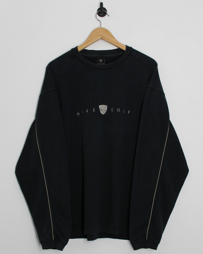 00s Nike Shield Logo Navy Crewneck Sweatshirt (L)