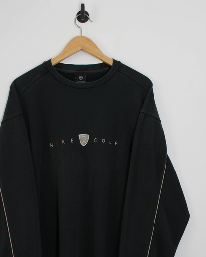 00s Nike Shield Logo Navy Crewneck Sweatshirt (L)