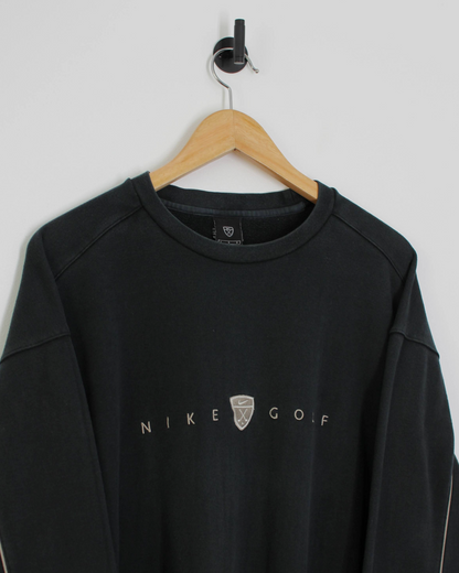 00s Nike Shield Logo Navy Crewneck Sweatshirt (L)