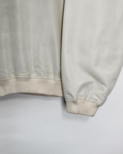 90s Fruit Of The Loom Cream V-Neck Windbreaker (XL)