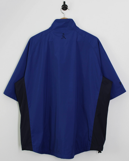 00s Ping ‘Mr Ping’ Logo Blue Short Sleeve Windbreaker (L)