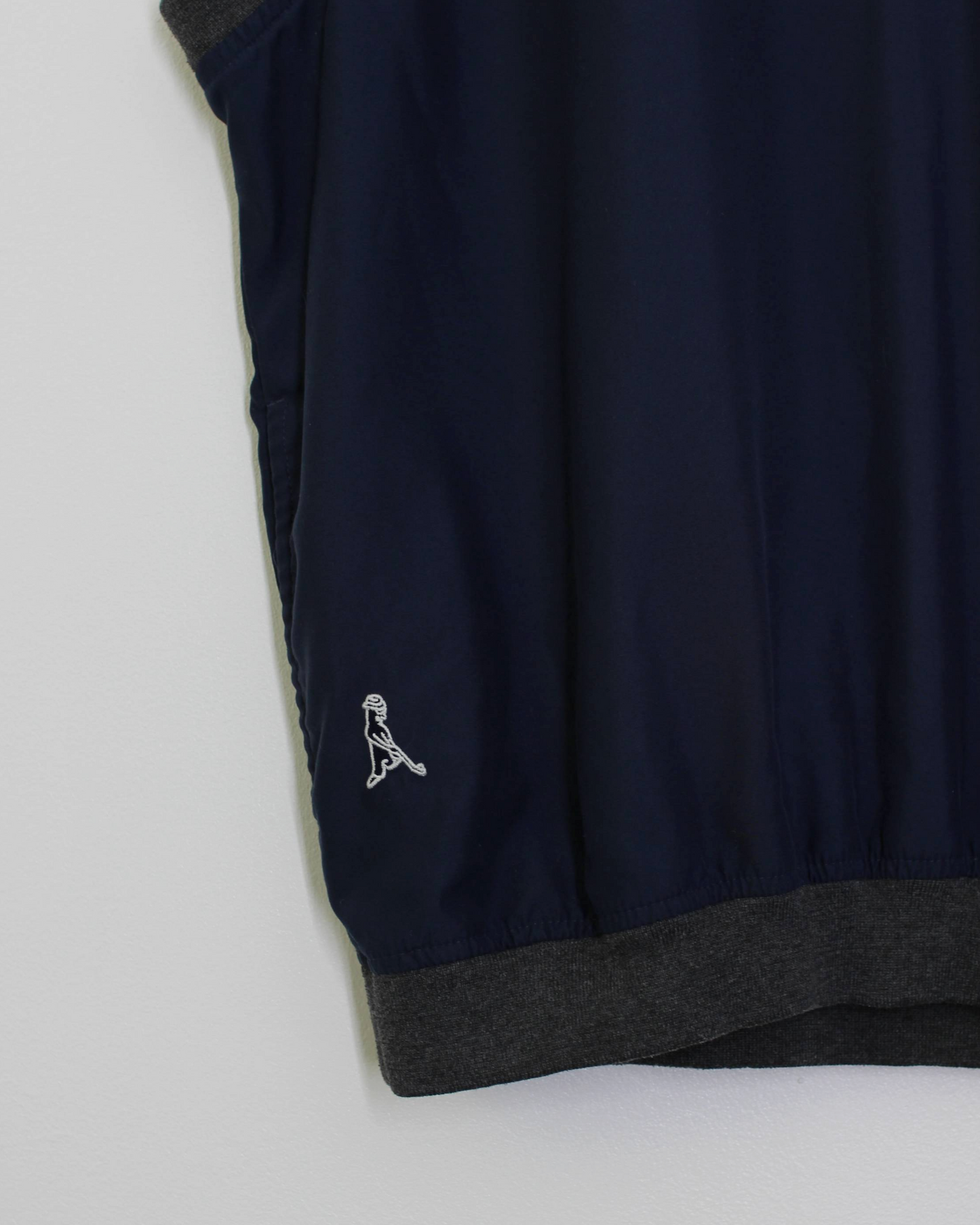 00s Ping ‘Mr Ping’ Logo Navy/Grey Golf Vest (L)