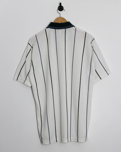 90s Callaway USA Collection White Striped polo-Shirt (L)