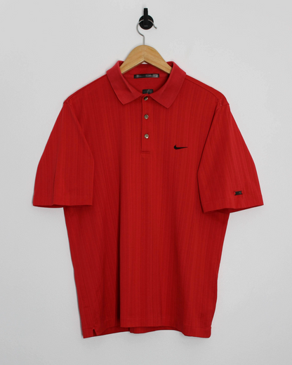 00s Nike Tiger Woods Red Polo-Shirt (M)