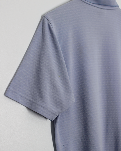 00s Nike Shield Logo Light Blue Polo-Shirt (S)