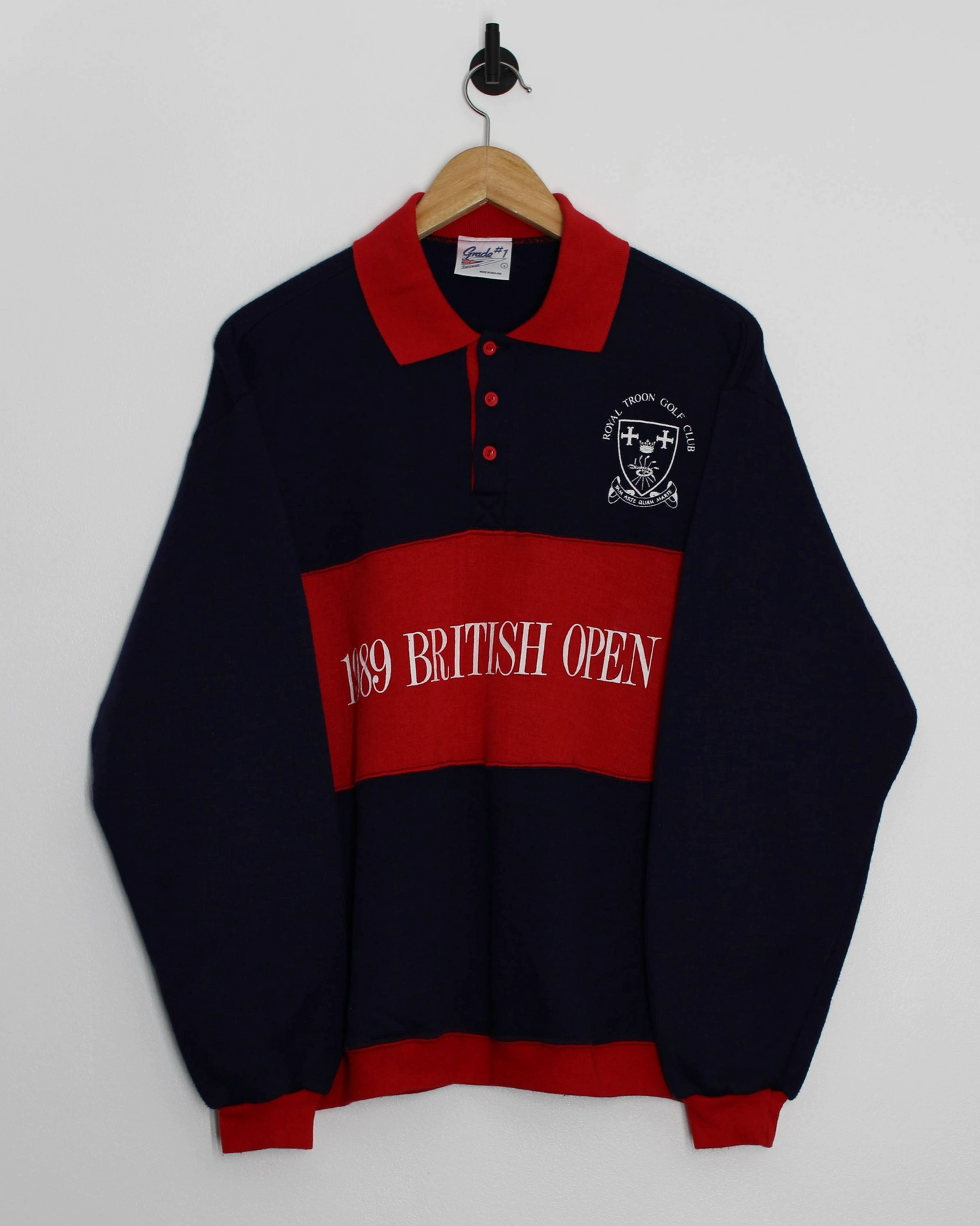 1989 British Open Royal Troon Long Sleeve Polo-Shirt (M)