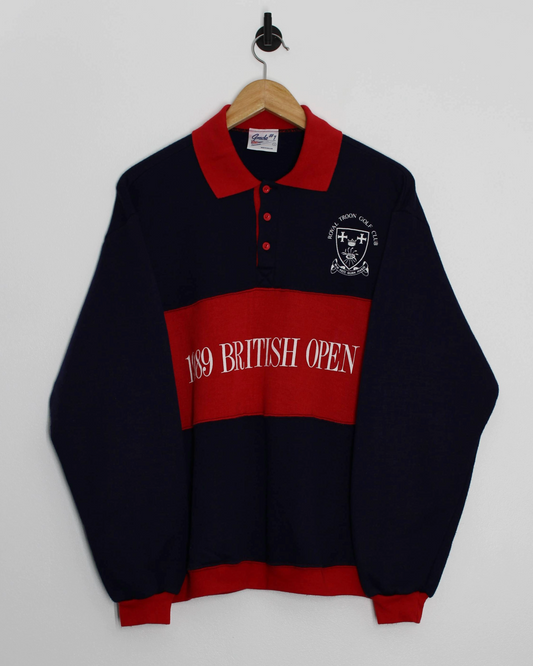 1989 British Open Royal Troon Long Sleeve Polo-Shirt (M)