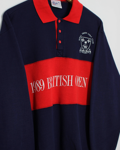 1989 British Open Royal Troon Long Sleeve Polo-Shirt (M)