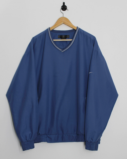 00s Nike Light Blue V-Neck Windbreaker (XL)