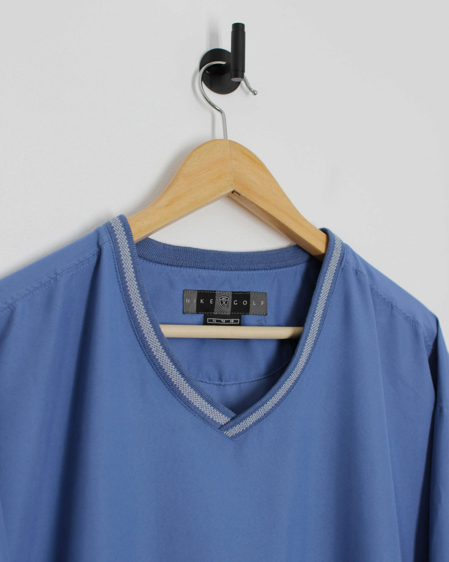 00s Nike Light Blue V-Neck Windbreaker (XL)