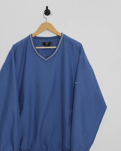 00s Nike Light Blue V-Neck Windbreaker (XL)