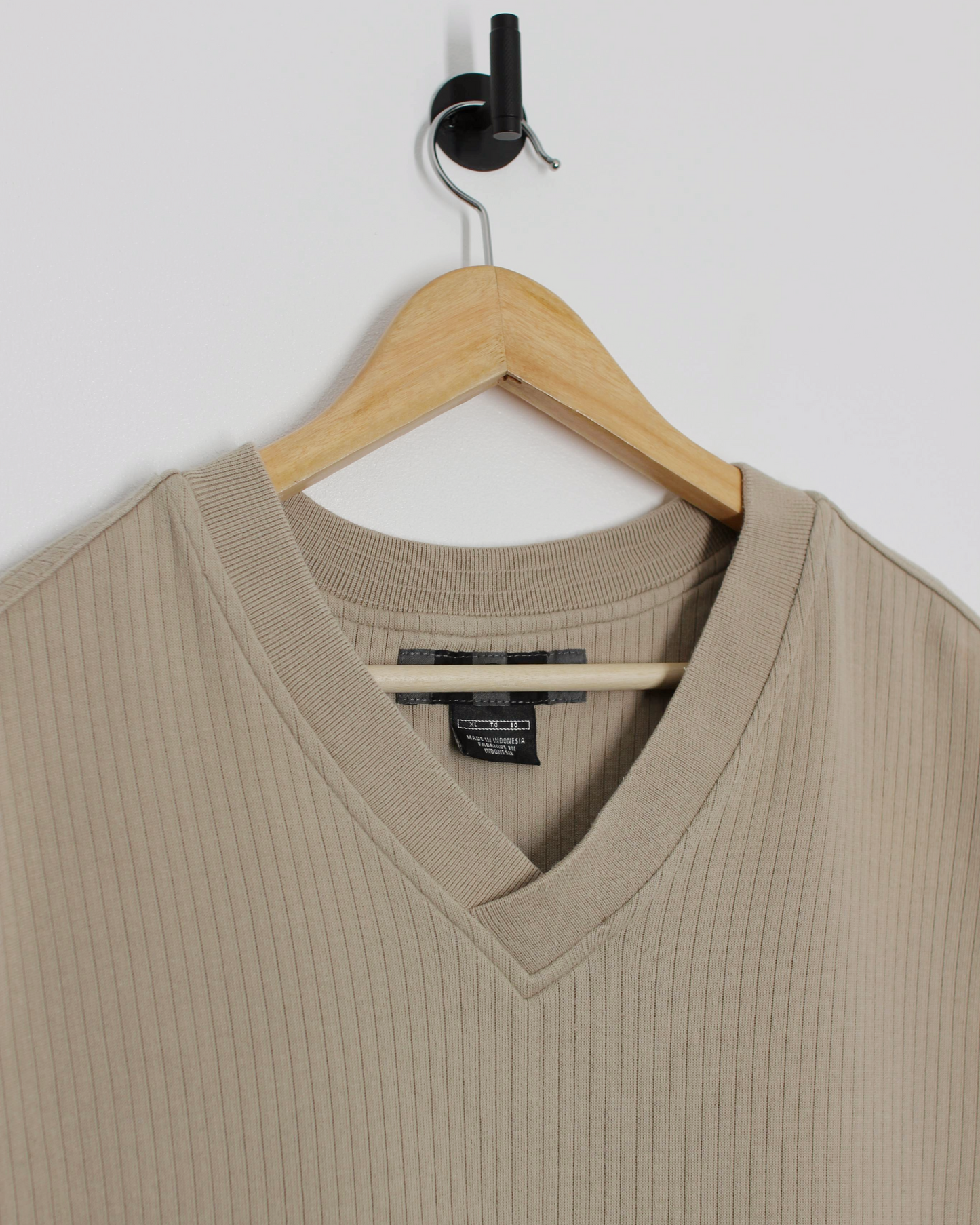 00s Nike Light Brown Ribbed Golf Vest (XL)