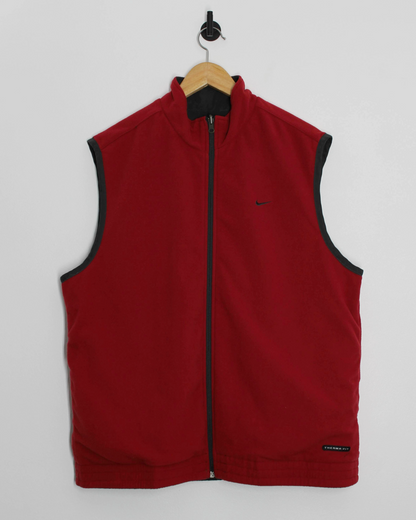 00s Nike Reversible Red/Grey Golf Vest (M)