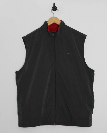 00s Nike Reversible Red/Grey Golf Vest (M)