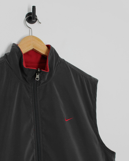 00s Nike Reversible Red/Grey Golf Vest (M)
