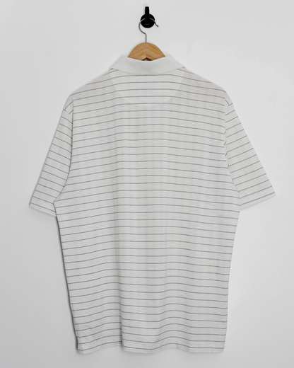 00s Nike Tiger Woods White/Black Polo-Shirt (L)