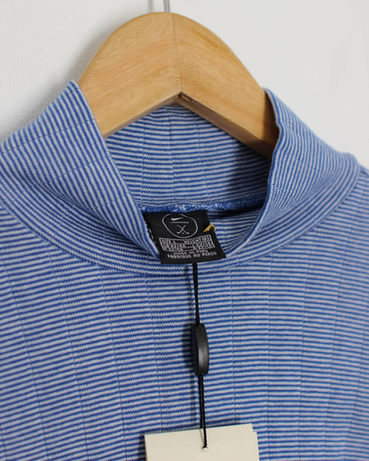 90s Nike Blue Abstract Long Sleeve Mock Neck Golf Top (XL)