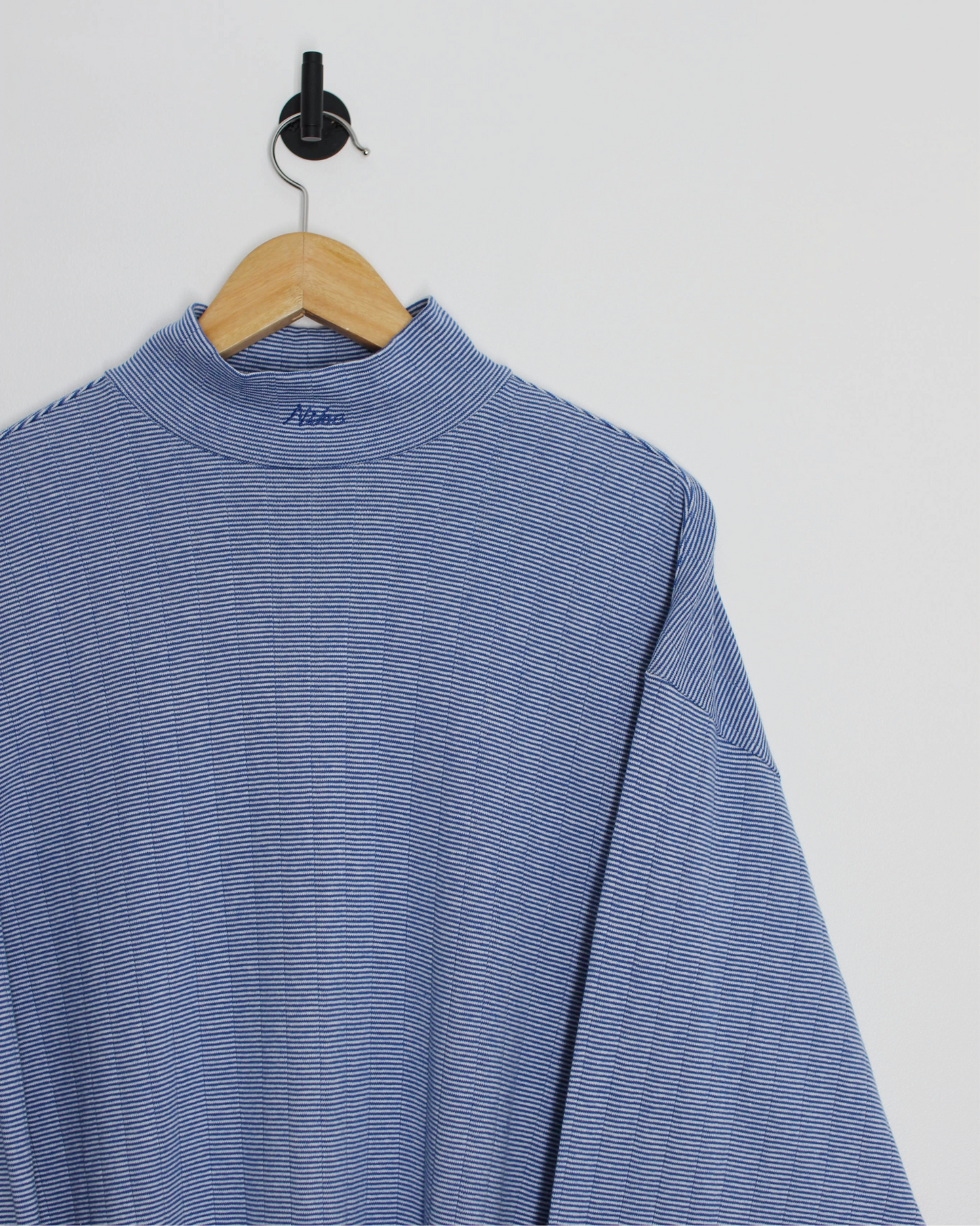 90s Nike Blue Abstract Long Sleeve Mock Neck Golf Top (XL)