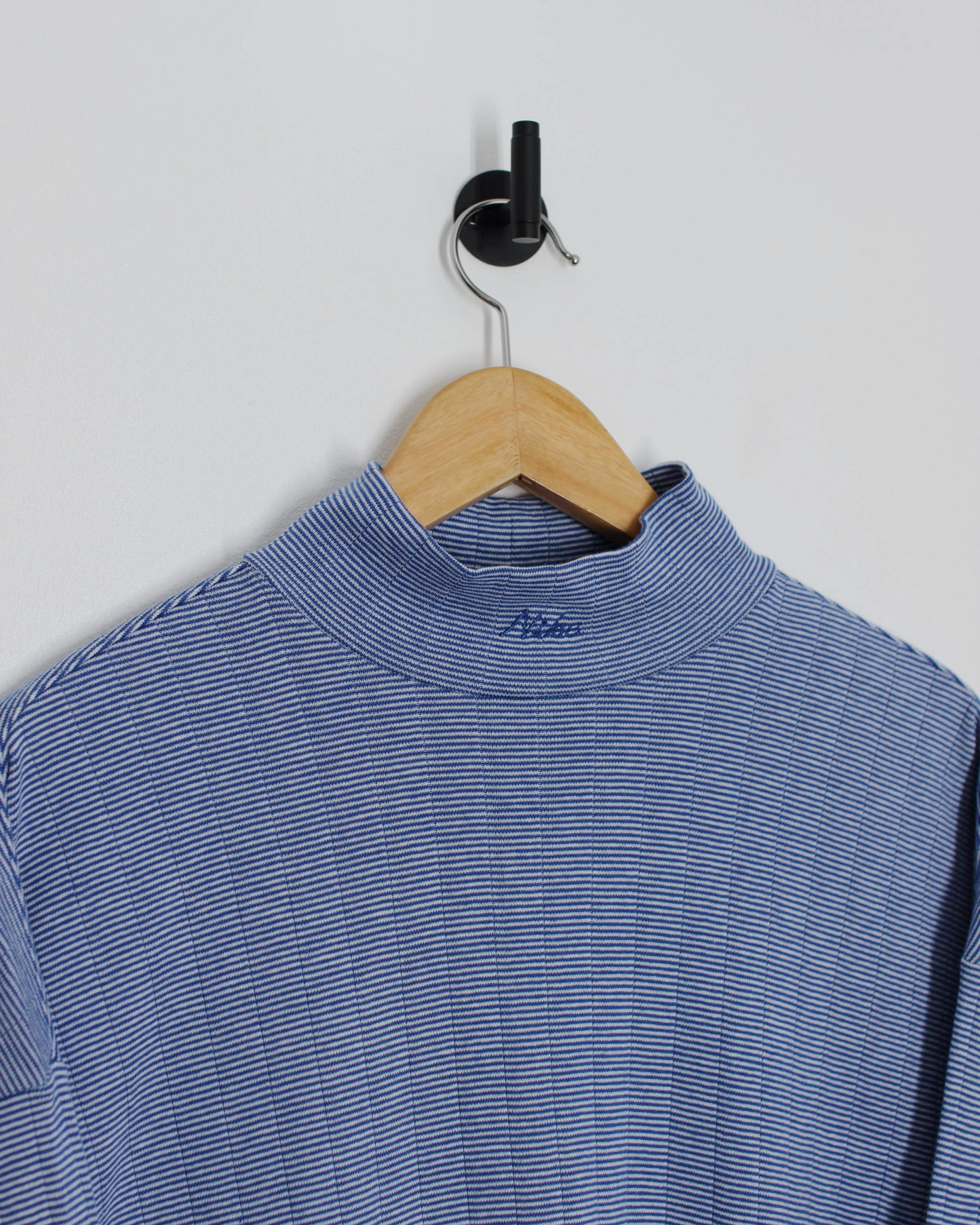 90s Nike Blue Abstract Long Sleeve Mock Neck Golf Top (XL)