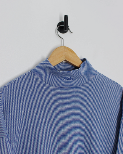 90s Nike Blue Abstract Long Sleeve Mock Neck Golf Top (XL)