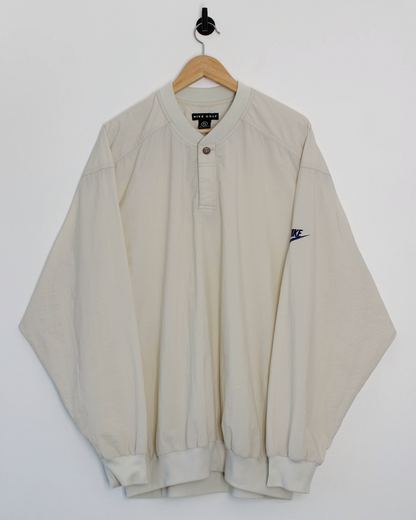 90s Nike Cream Buttoned Windbreaker (XL)