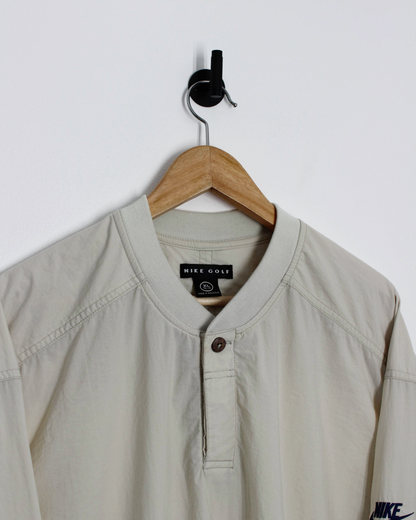 90s Nike Cream Buttoned Windbreaker (XL)