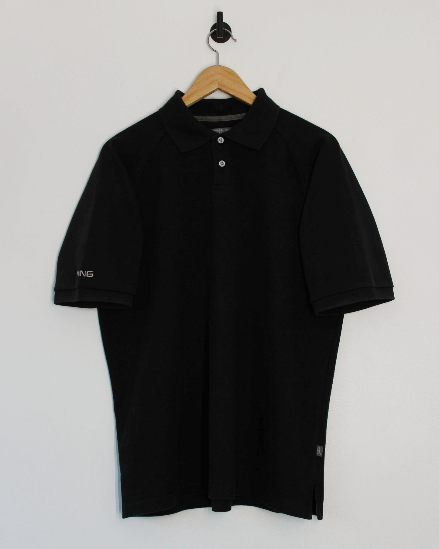 00s Ping ‘Mr Ping’ Black Polo-Shirt (M)