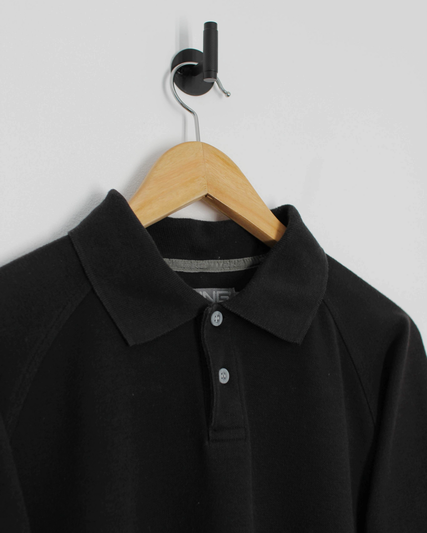 00s Ping ‘Mr Ping’ Black Polo-Shirt (M)