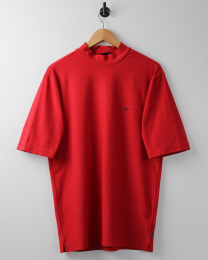 00s Nike Tiger Woods Red Dri-Fit Mock Neck (M)