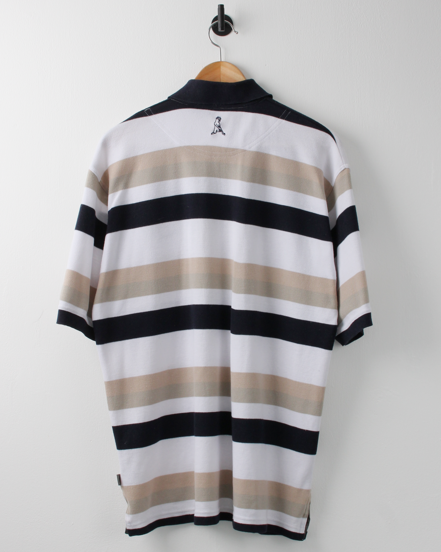 00s Ping White Striped Polo  (M)