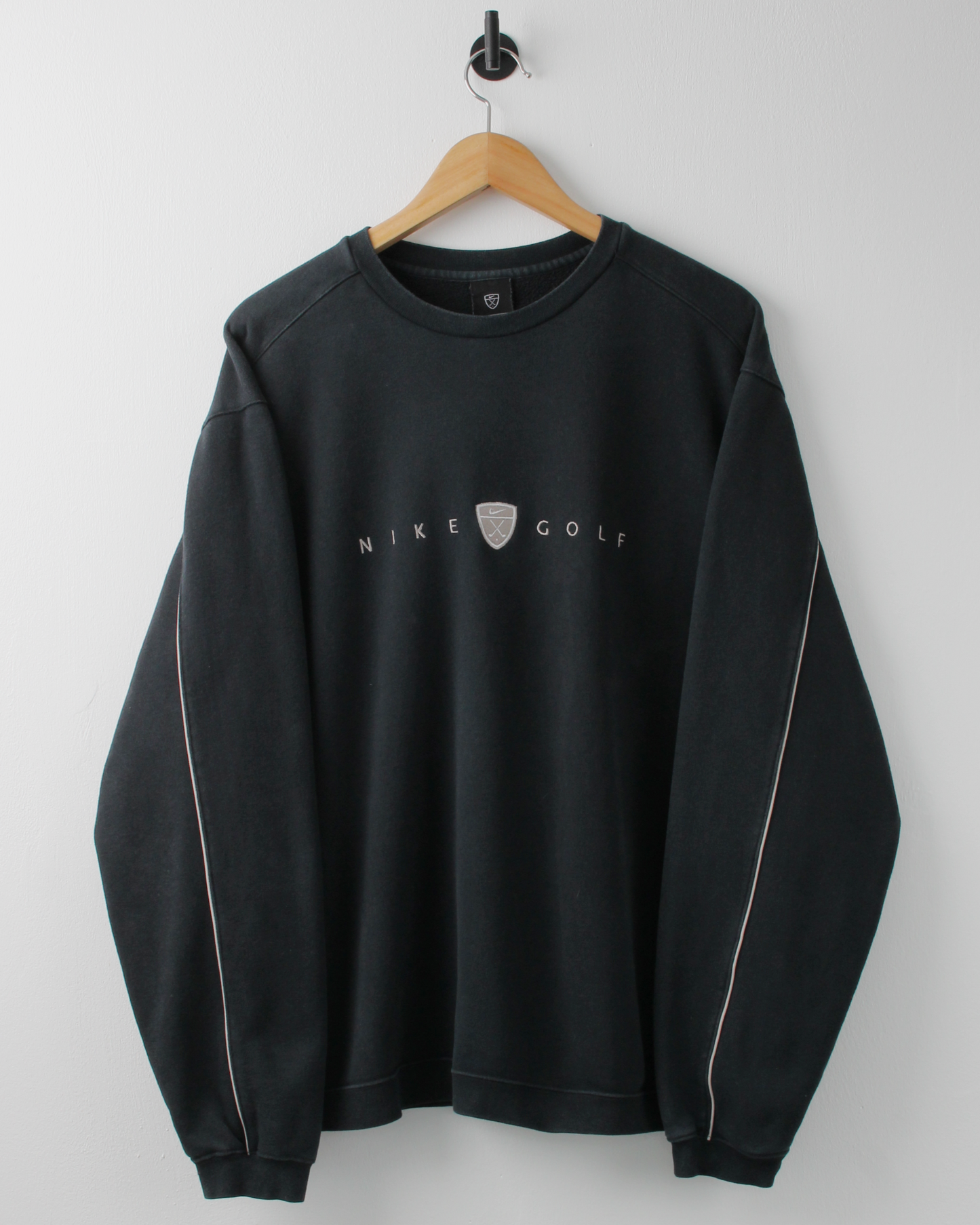 00s Nike Shield Logo Charcoal Crewneck Sweatshirt (M)