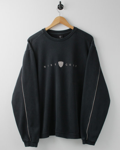 00s Nike Shield Logo Charcoal Crewneck Sweatshirt (M)