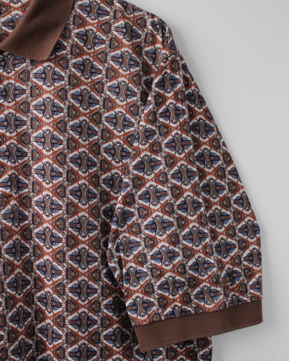 90s Nike Brown Diamond Abstract Print (M)