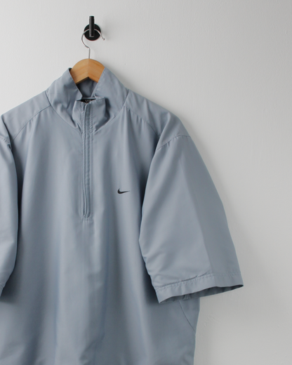 00s Nike Slate Blue Short Sleeve Windbreaker (M)
