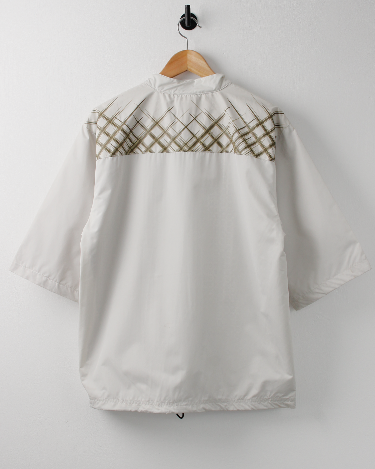 00s Oakley Cream Patterned Short Sleeve Windbreaker with Tags (S)