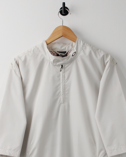 00s Oakley Cream Patterned Short Sleeve Windbreaker with Tags (S)