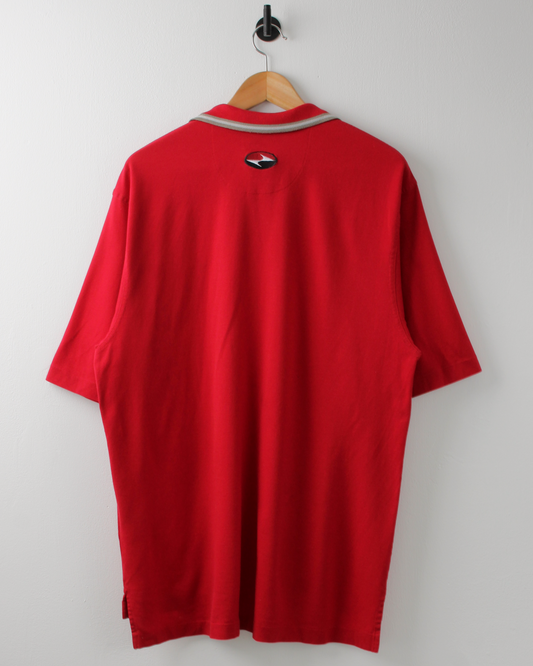 90s Nike Tiger Woods Yin Yang Red Centre Swoosh Polo (L)