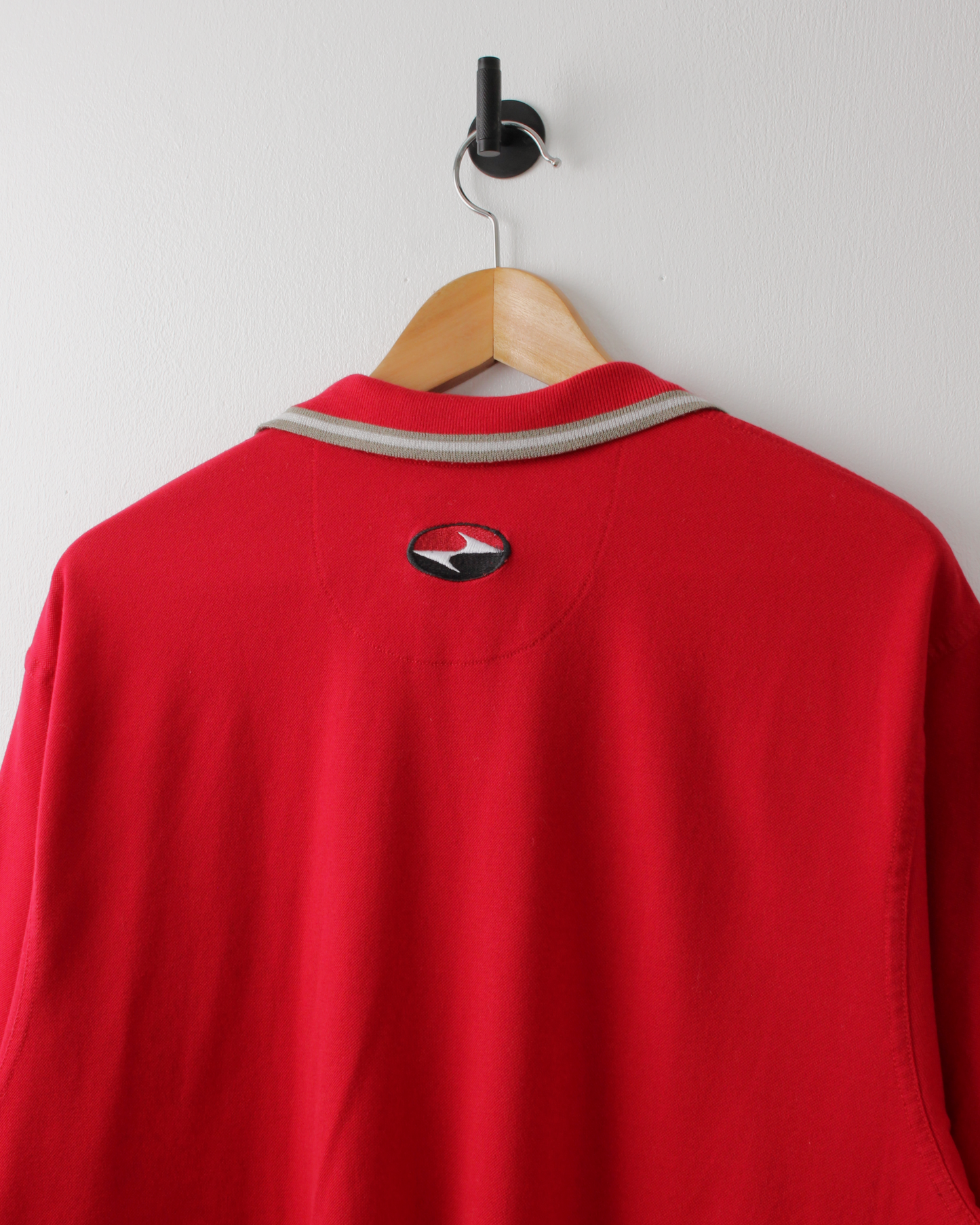 90s Nike Tiger Woods Yin Yang Red Centre Swoosh Polo (L)
