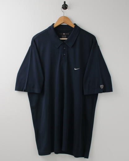 00s Nike Tiger Woods Shield Logo Navy Polo (XL)