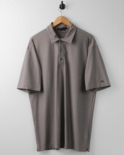 00s Nike Tiger Woods Grey Textured Polo (L)