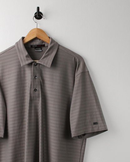 00s Nike Tiger Woods Grey Textured Polo (L)