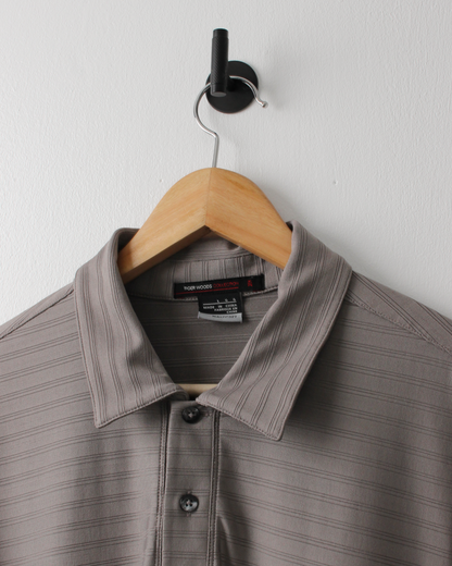 00s Nike Tiger Woods Grey Textured Polo (L)