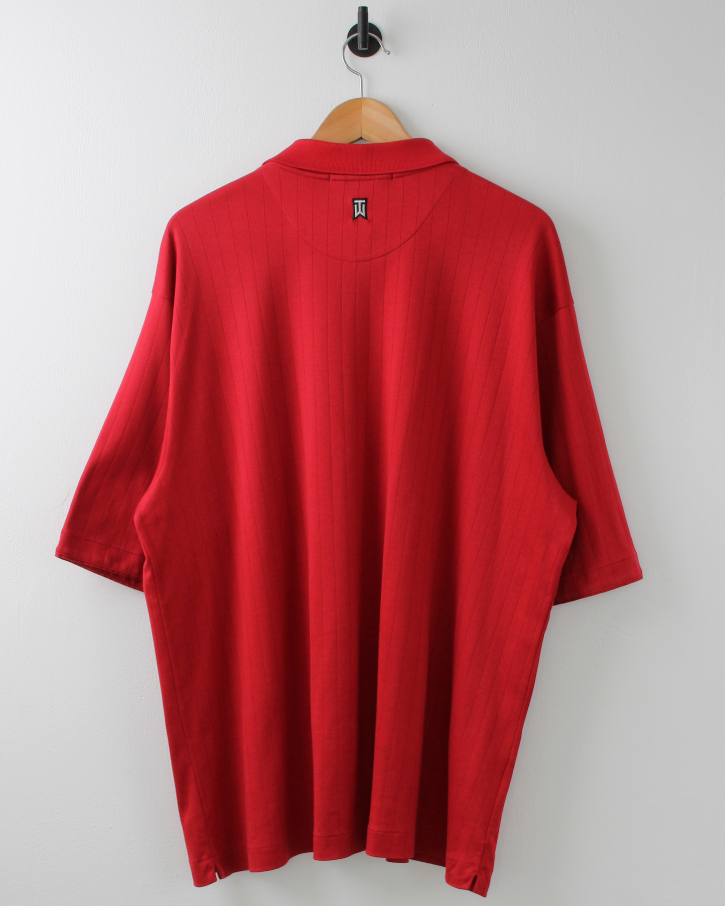 00s Nike Tiger Woods Red Textured Polo (XL)