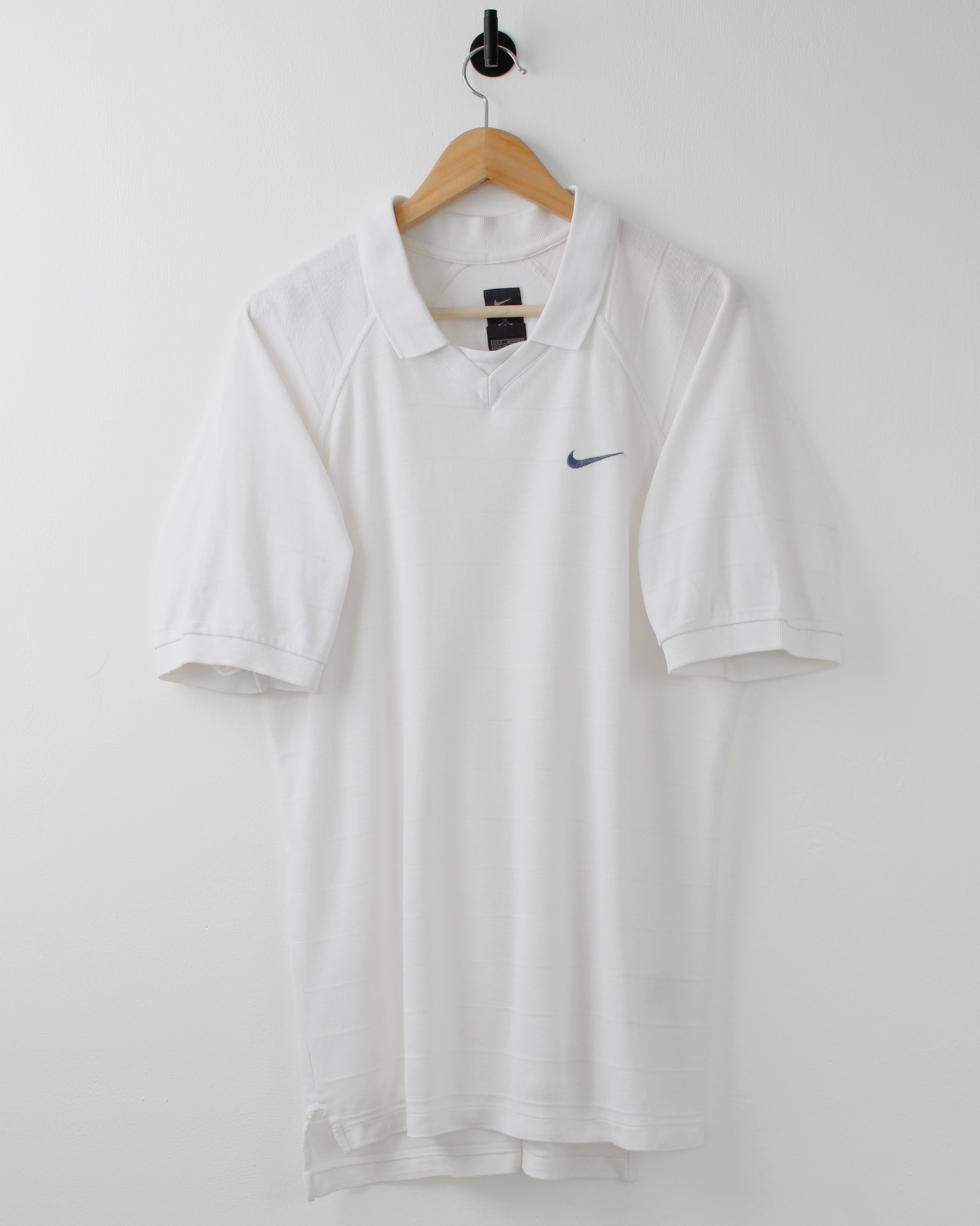 90s Nike Tiger Woods Yin Yang Buttonless White Polo (M)