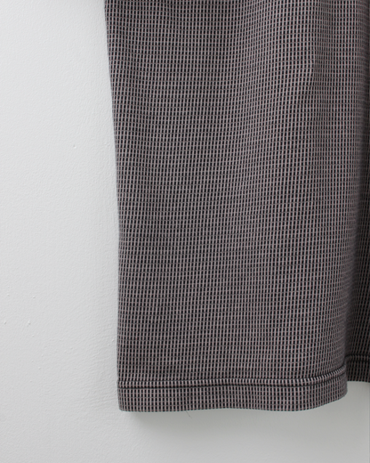 00s Ping Grey & Black Geometric Weave Polo (L)