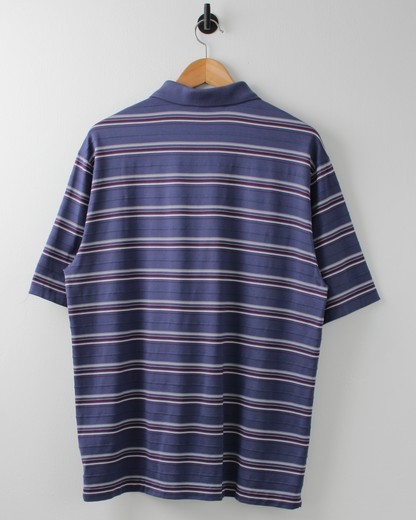 00s Nike Tiger Woods Plum Striped Polo (L)